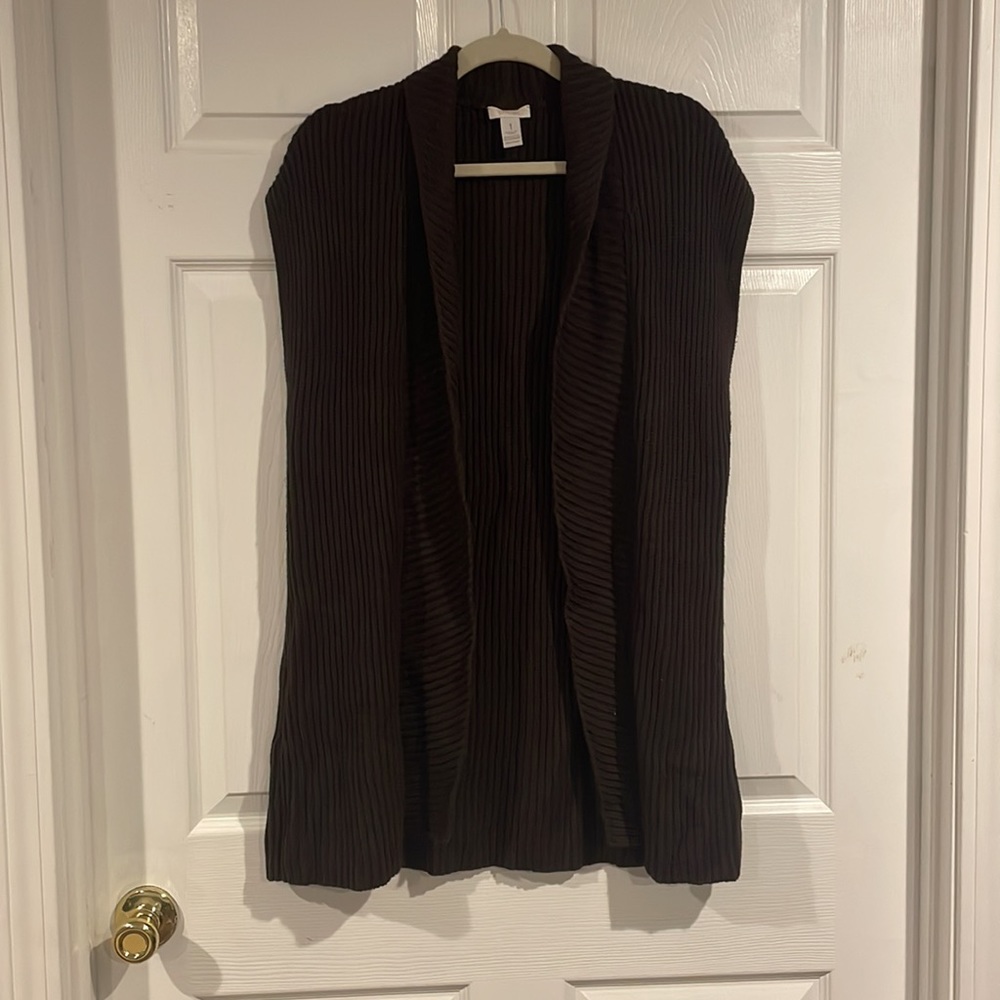 Chico’s Open Front Cashmere Blend Sweater Vest